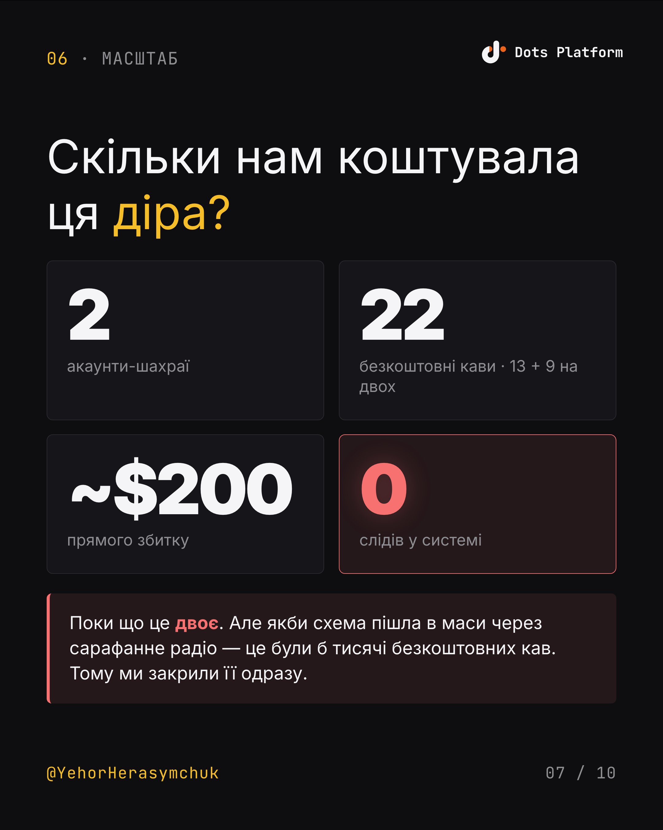 We got hacked. For free coffee — 7/10